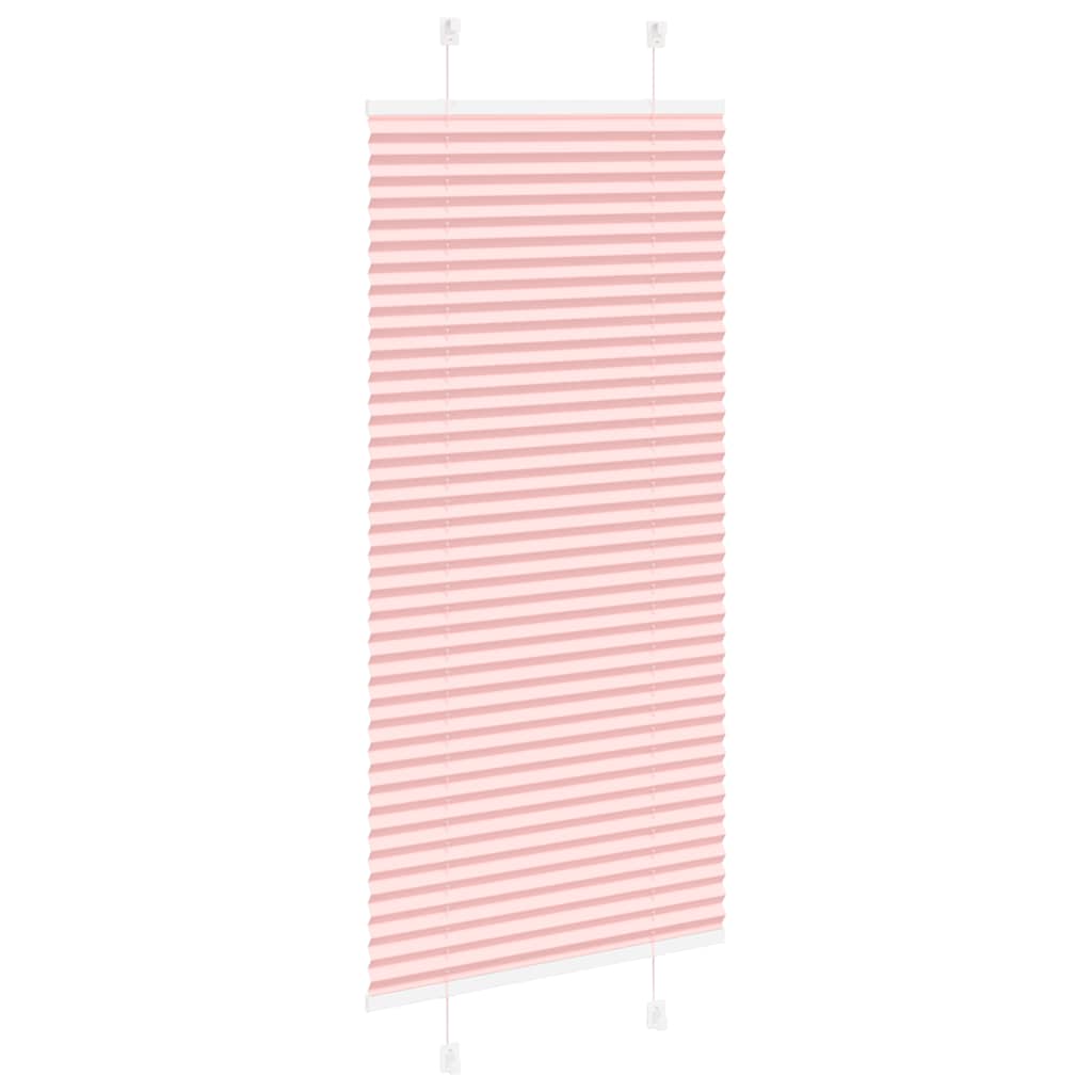 Plisségardin Lyserød 55x100 cm Stofbredde 54,4 cm Polyester