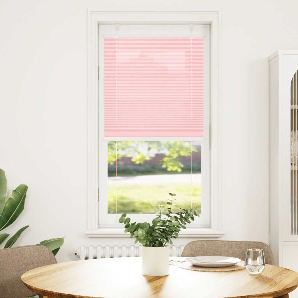 Plisségardin Lyserød 65x100 cm Stofbredde 64,4 cm Polyester