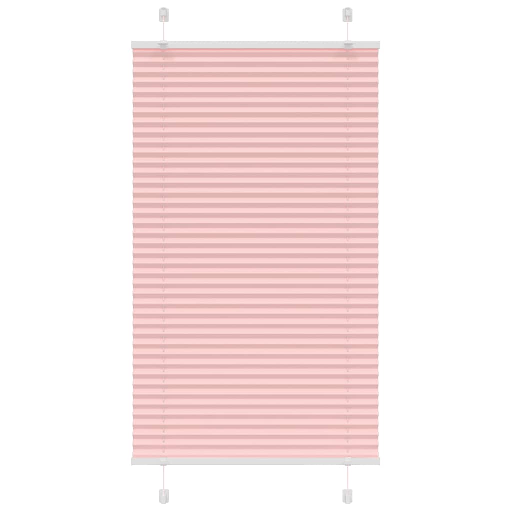 Plisségardin Lyserød 75x100 cm Stofbredde 74,4 cm Polyester