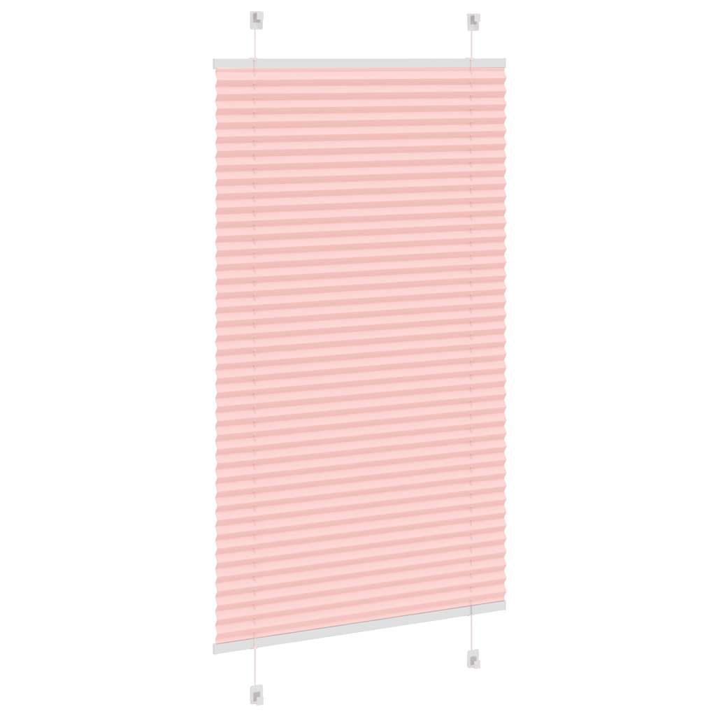 Plisségardin Lyserød 75x100 cm Stofbredde 74,4 cm Polyester