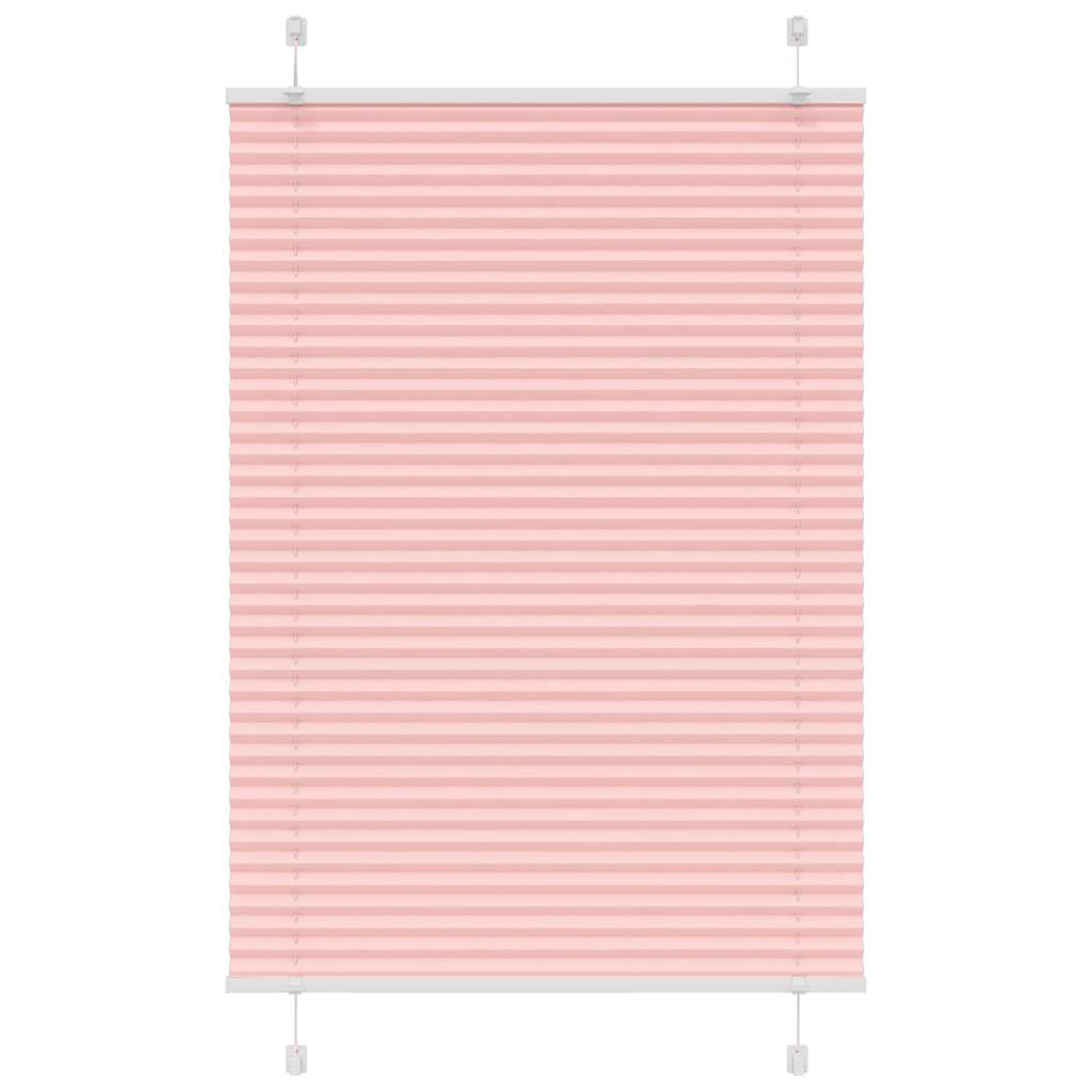 Plisségardin Lyserød 85x100 cm Stofbredde 84,4 cm Polyester