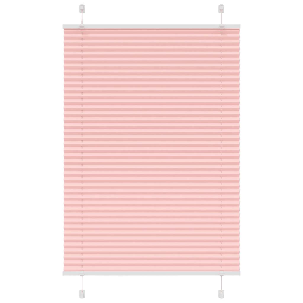 Plisségardin Lyserød 90x100 cm Stofbredde 89,4 cm Polyester