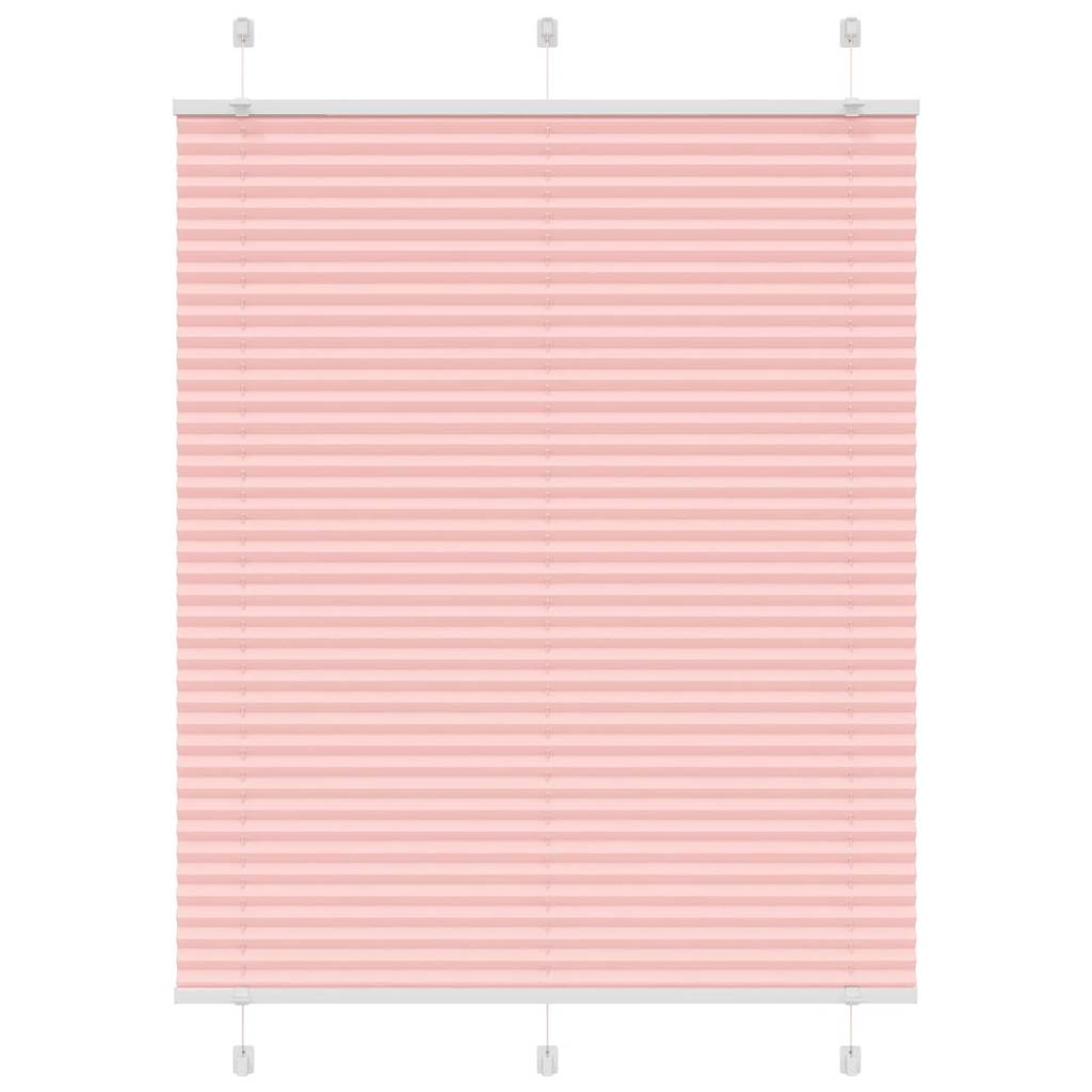 Plisségardin Lyserød 105x100 cm Stofbredde 104,4 cm Polyester