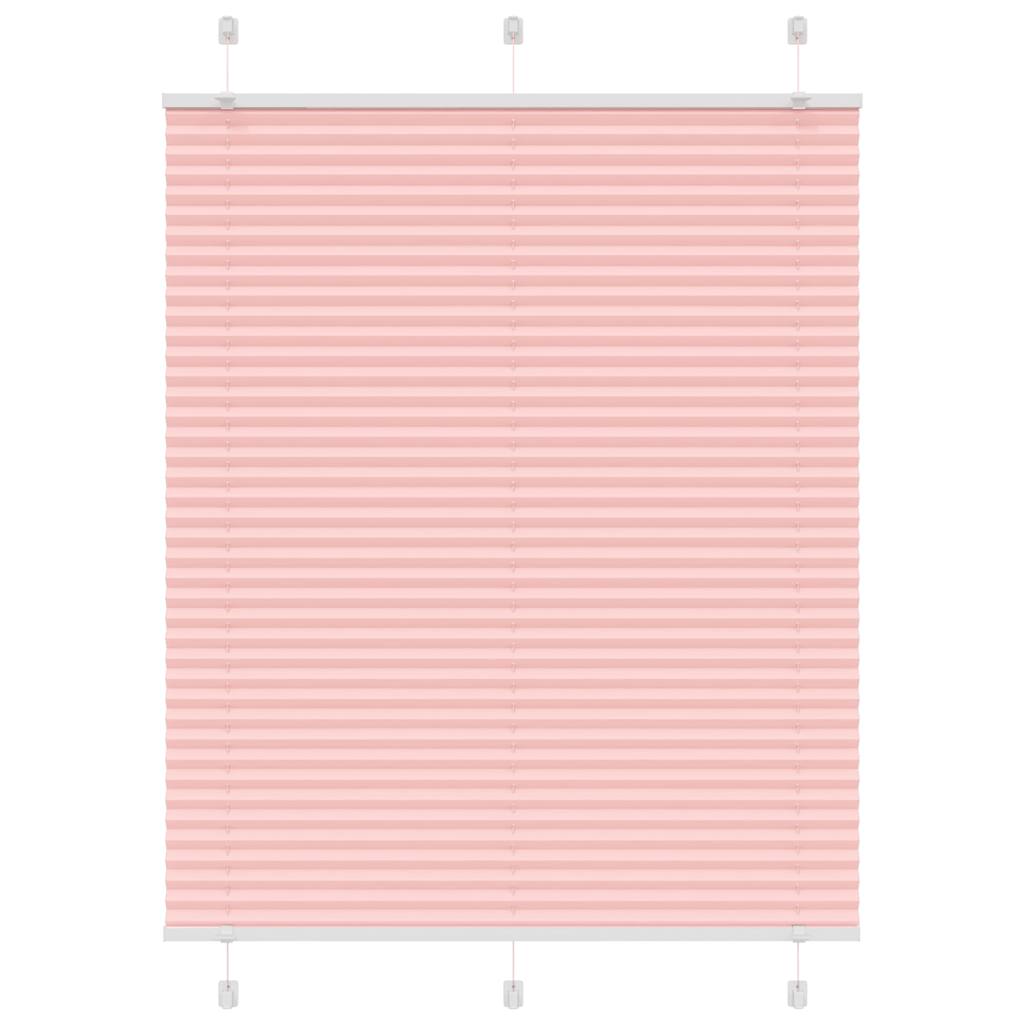 Plisségardin Lyserød 110x100 cm Stofbredde 109,4 cm Polyester