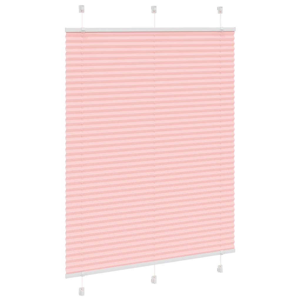 Plisségardin Lyserød 110x100 cm Stofbredde 109,4 cm Polyester