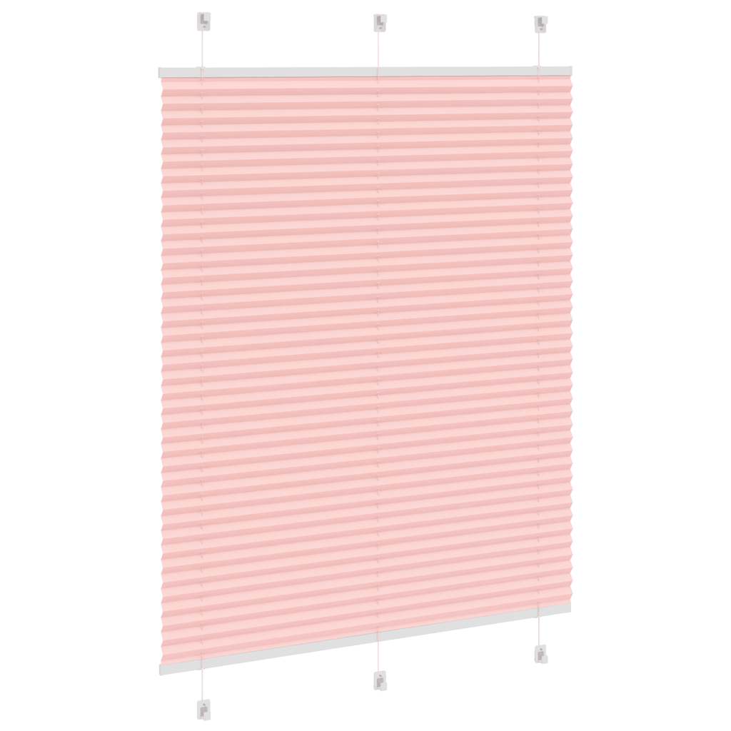 Plisségardin Lyserød 110x100 cm Stofbredde 109,4 cm Polyester