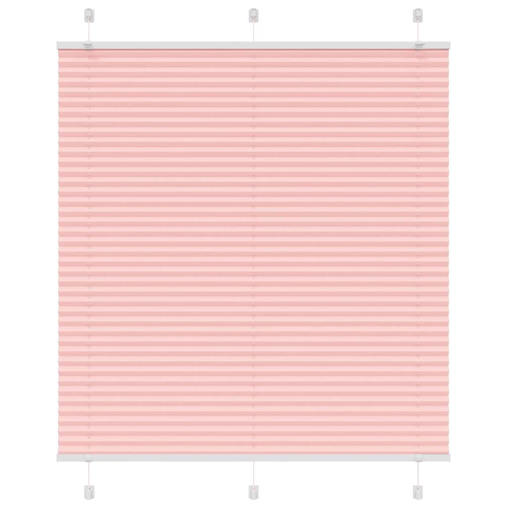 Plisségardin Lyserød 115x100 cm Stofbredde 114,4 cm Polyester