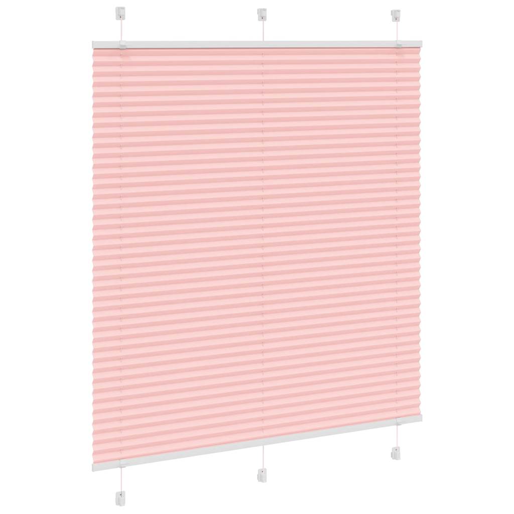 Plisségardin Lyserød 115x100 cm Stofbredde 114,4 cm Polyester