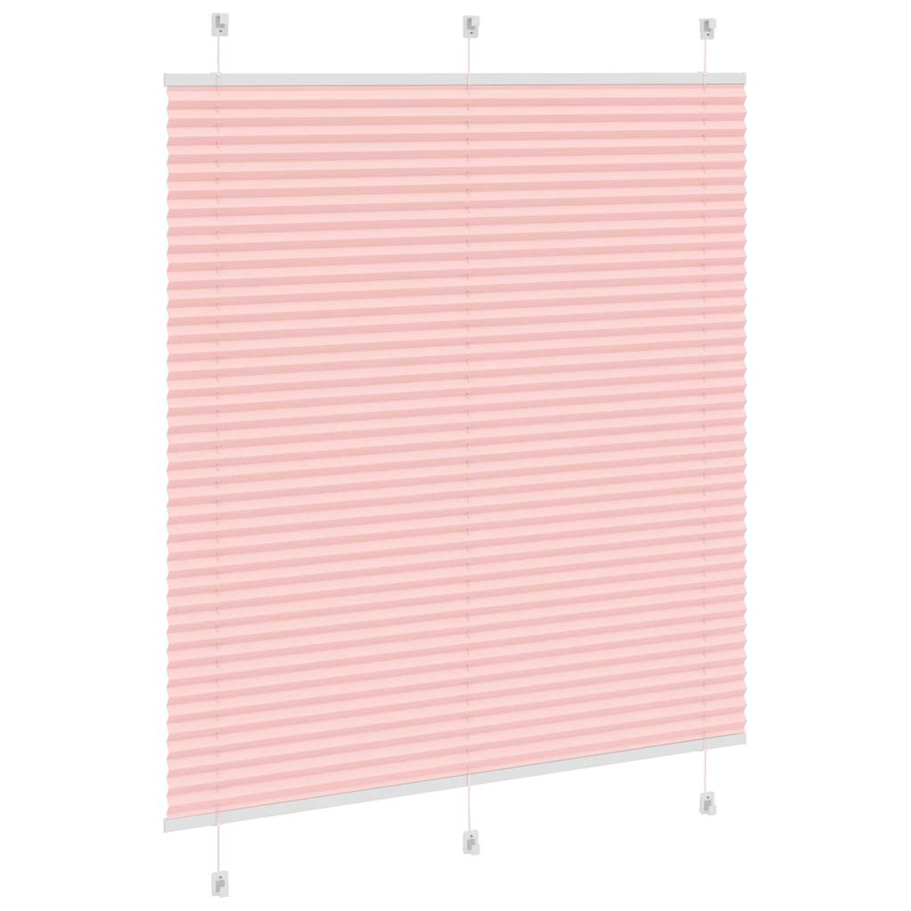 Plisségardin Lyserød 115x100 cm Stofbredde 114,4 cm Polyester