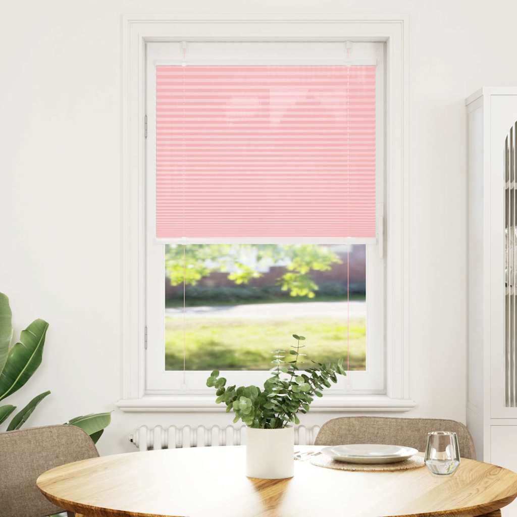 Plisségardin Lyserød 70x150 cm Stofbredde 69,4 cm Polyester