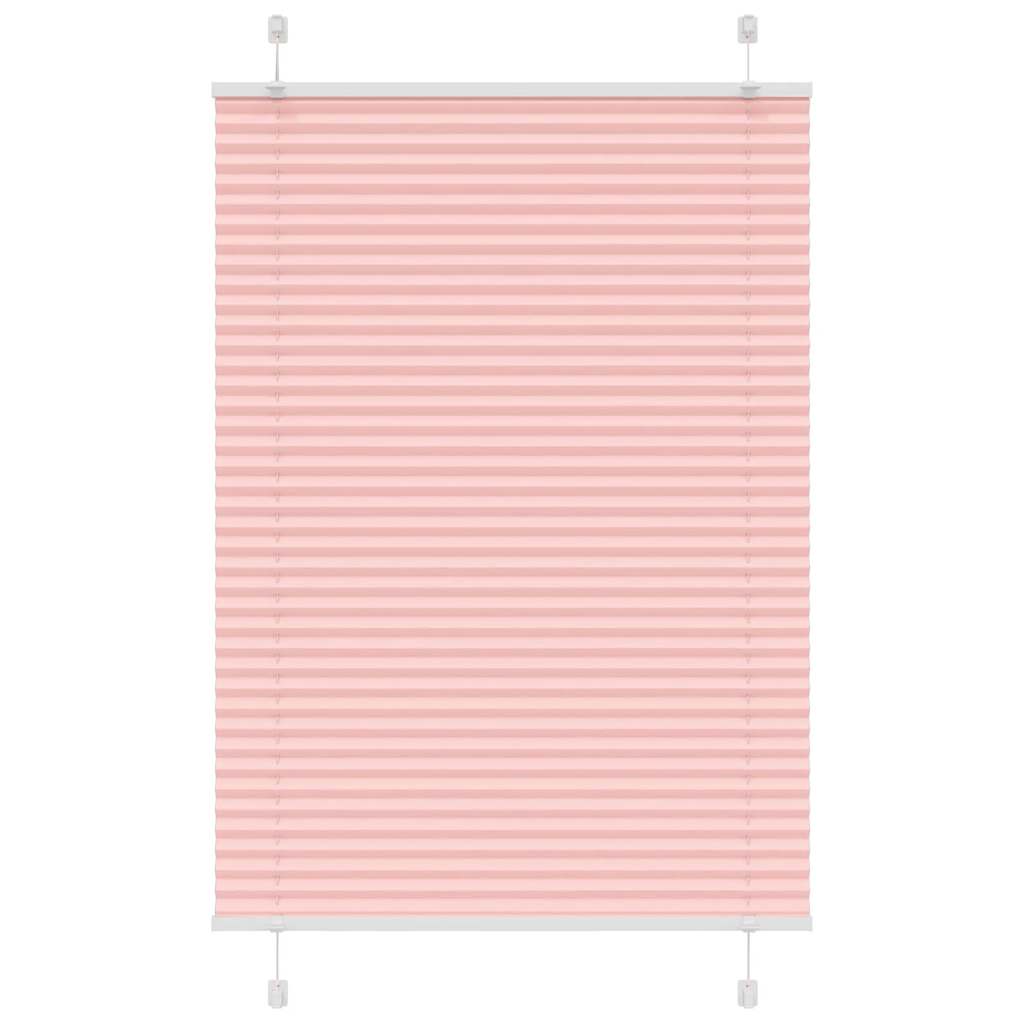 Plisségardin Lyserød 85x150 cm Stofbredde 84,4 cm Polyester