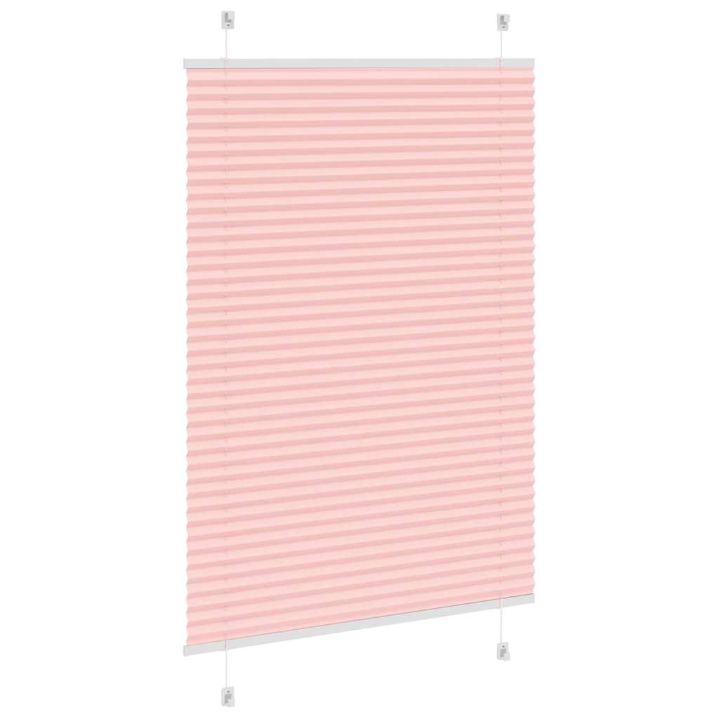 Plisségardin Lyserød 85x150 cm Stofbredde 84,4 cm Polyester