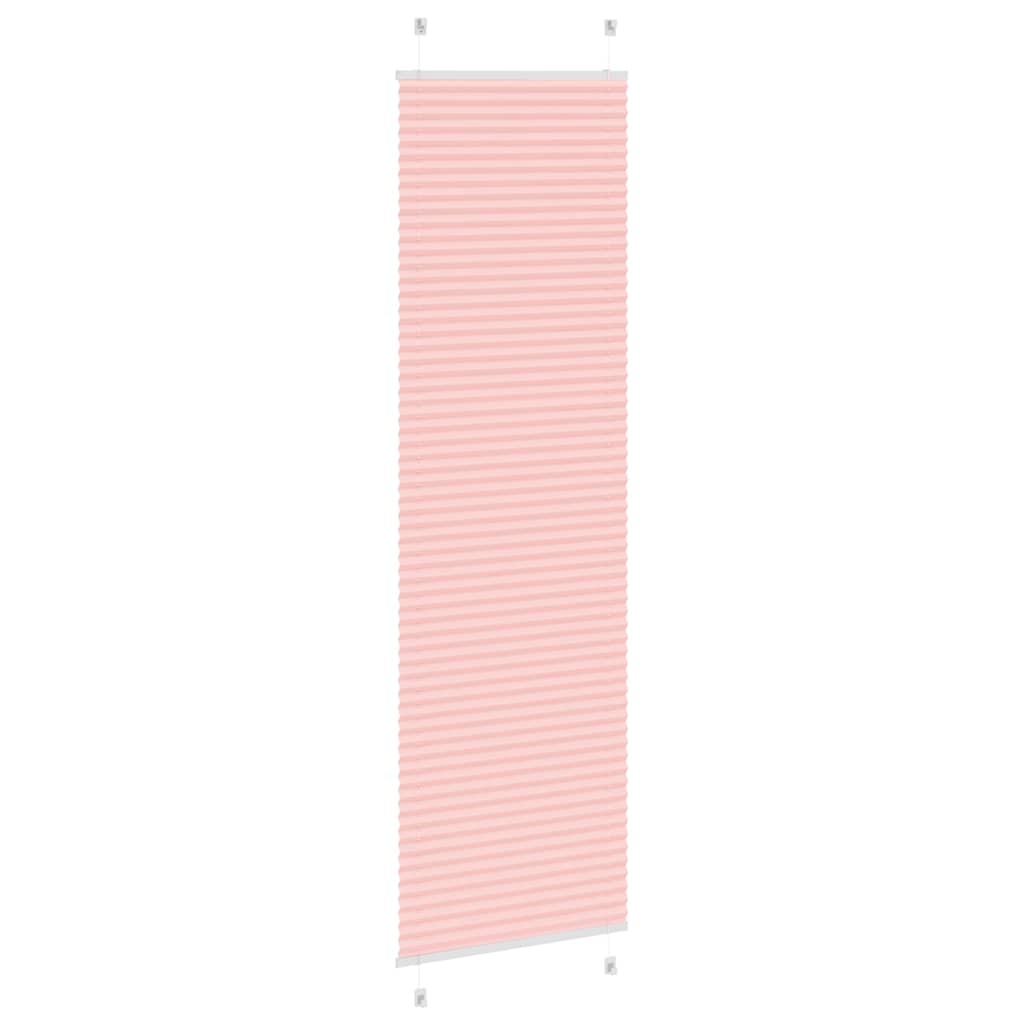 Plisségardin Lyserød 65x200 cm Stofbredde 64,4 cm Polyester