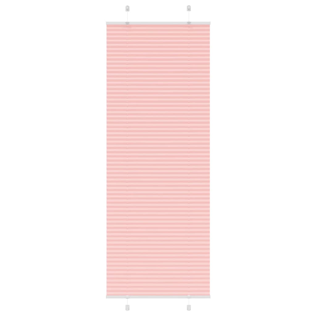 Plisségardin Lyserød 75x200 cm Stofbredde 74,4 cm Polyester
