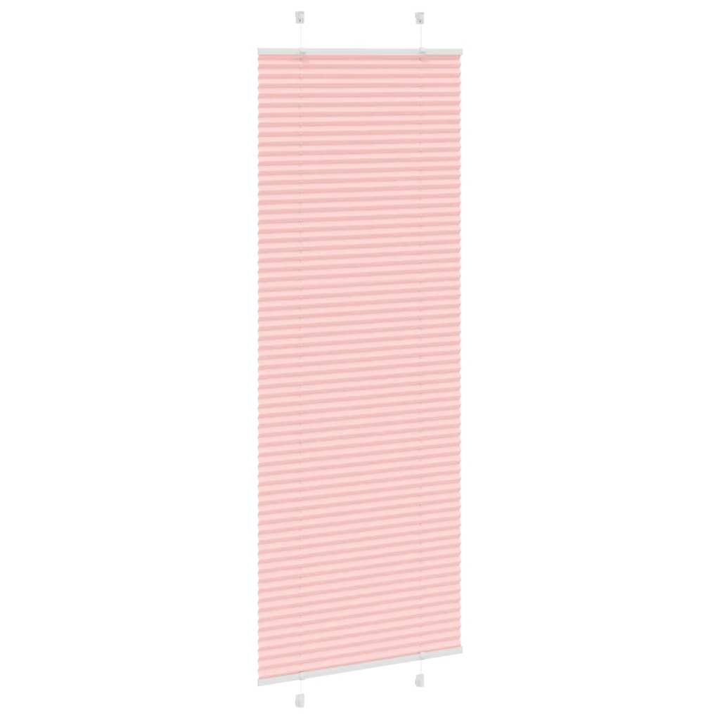 Plisségardin Lyserød 75x200 cm Stofbredde 74,4 cm Polyester