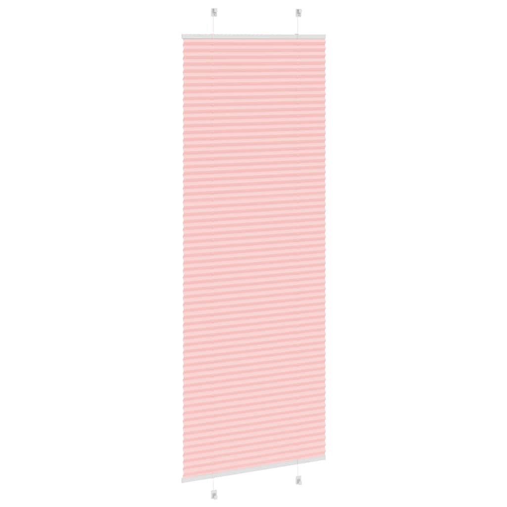Plisségardin Lyserød 75x200 cm Stofbredde 74,4 cm Polyester