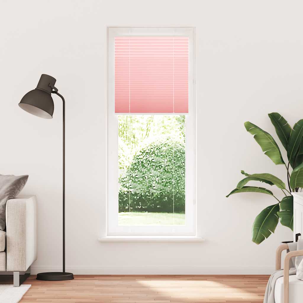 Plisségardin Lyserød 80x200 cm Stofbredde 79,4 cm Polyester