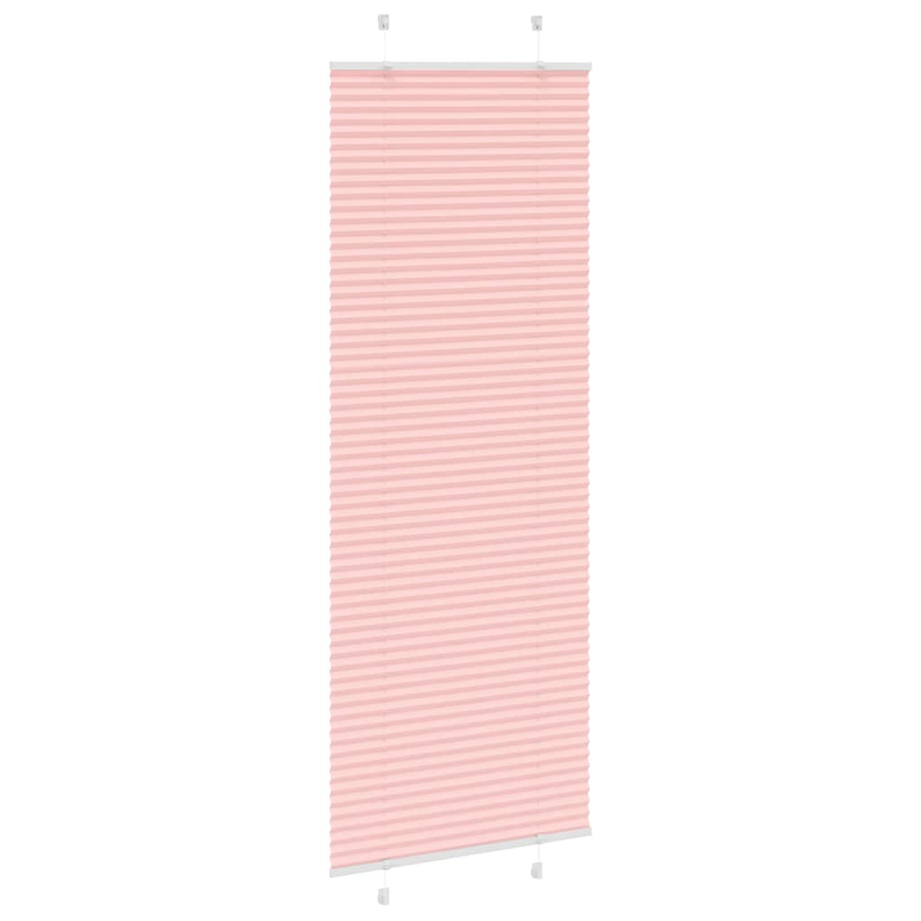 Plisségardin Lyserød 80x200 cm Stofbredde 79,4 cm Polyester