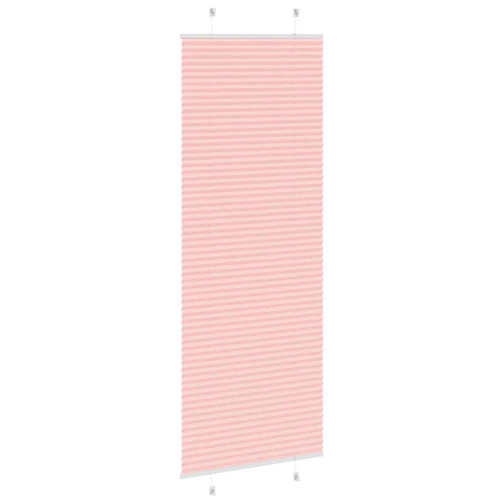 Plisségardin Lyserød 80x200 cm Stofbredde 79,4 cm Polyester