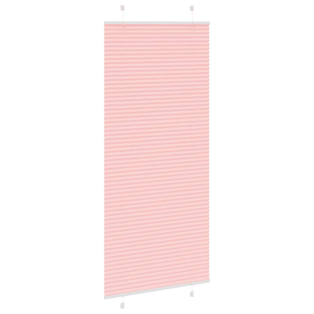 Plisségardin Lyserød 85x200 cm Stofbredde 84,4 cm Polyester