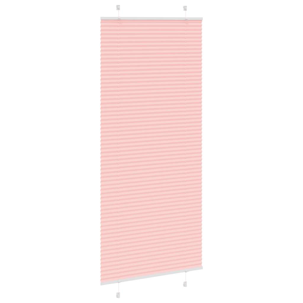 Plisségardin Lyserød 90x200 cm Stofbredde 89,4 cm Polyester