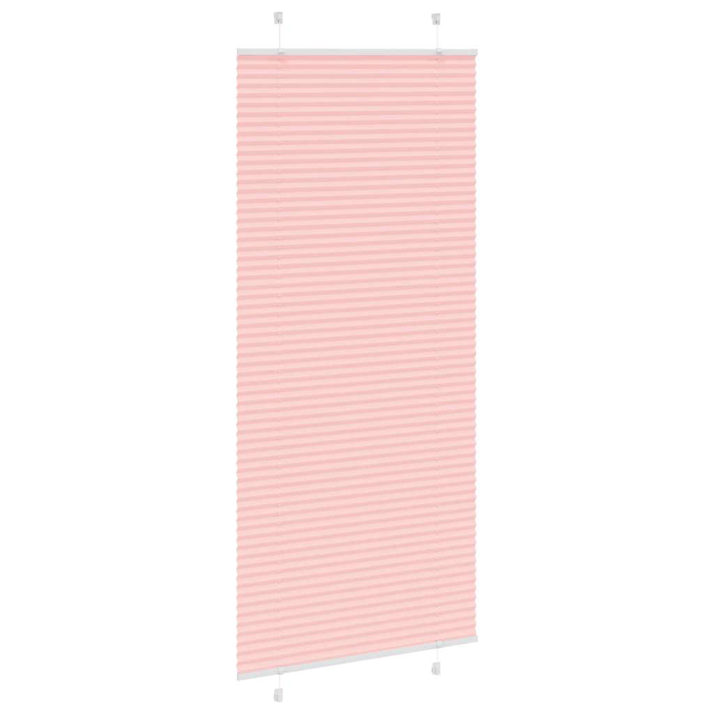 Plisségardin Lyserød 90x200 cm Stofbredde 89,4 cm Polyester