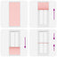 Plisségardin Lyserød 90x200 cm Stofbredde 89,4 cm Polyester