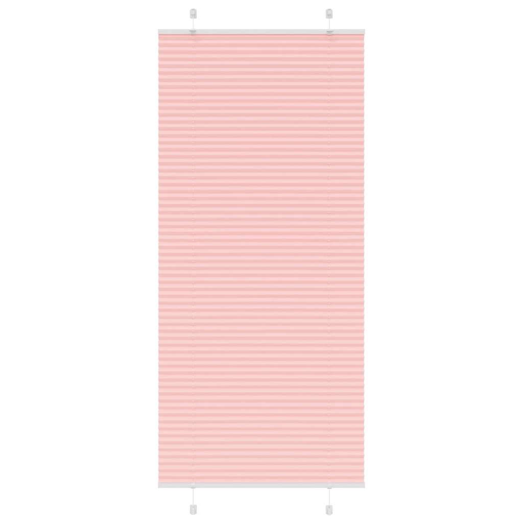 Plisségardin Lyserød 100x200 cm Stofbredde 99,4 cm Polyester