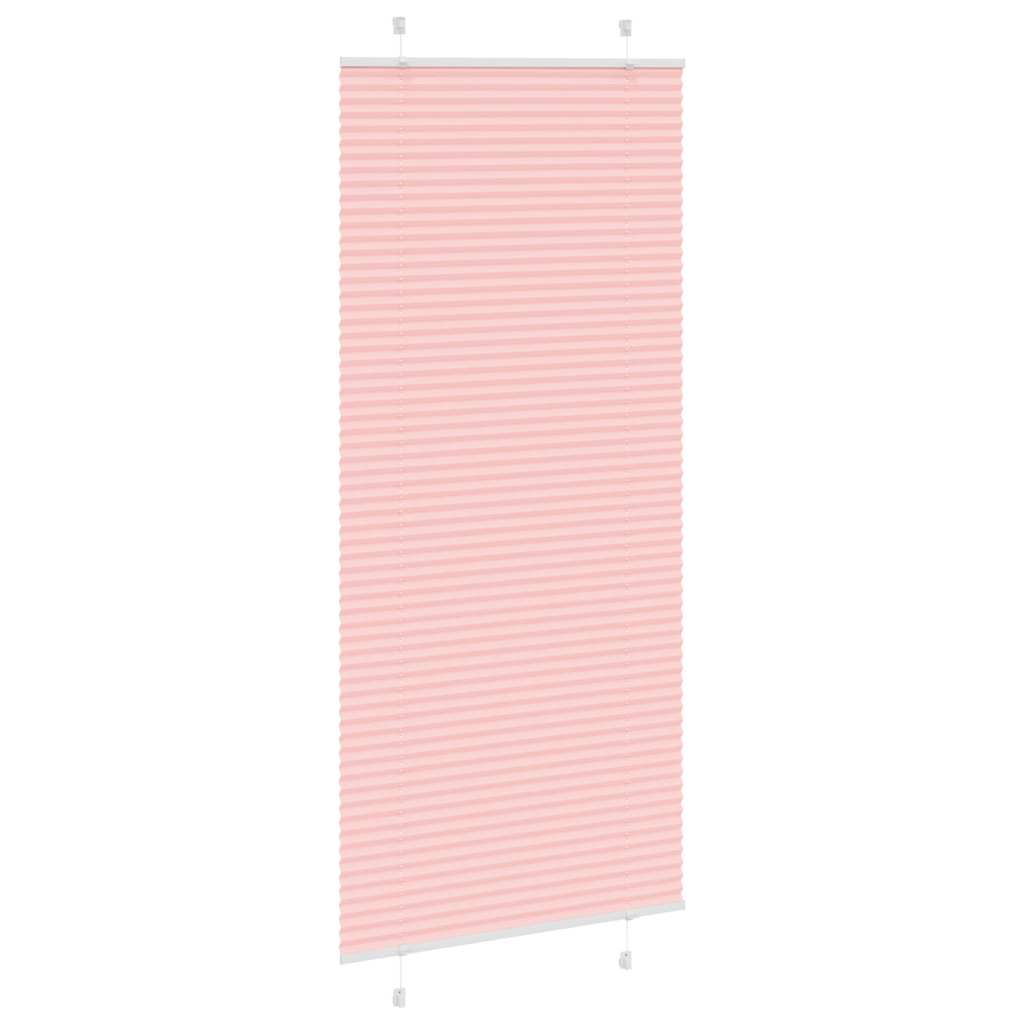 Plisségardin Lyserød 100x200 cm Stofbredde 99,4 cm Polyester