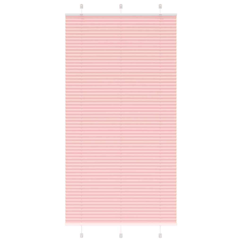 Plisségardin Lyserød 105x200 cm Stofbredde 104,4 cm Polyester