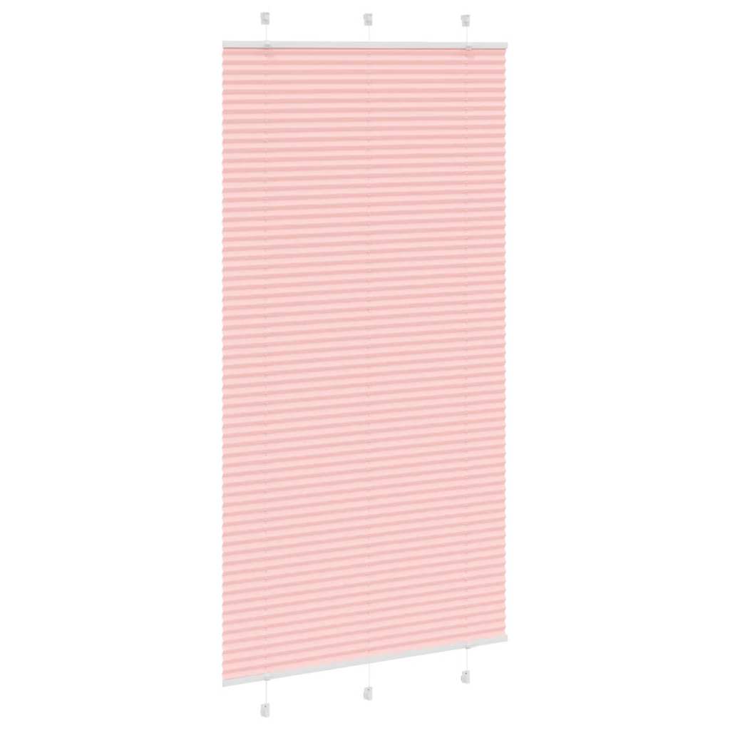 Plisségardin Lyserød 105x200 cm Stofbredde 104,4 cm Polyester