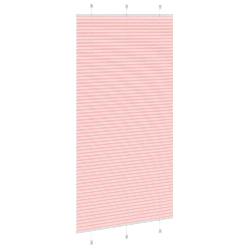 Plisségardin Lyserød 105x200 cm Stofbredde 104,4 cm Polyester