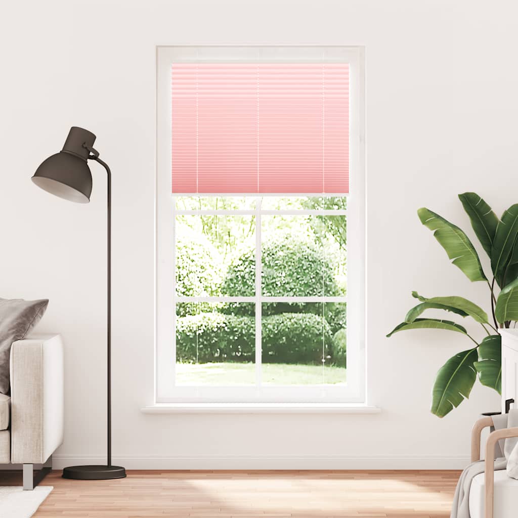 Plisségardin Lyserød 110x200 cm Stofbredde 109,4 cm Polyester