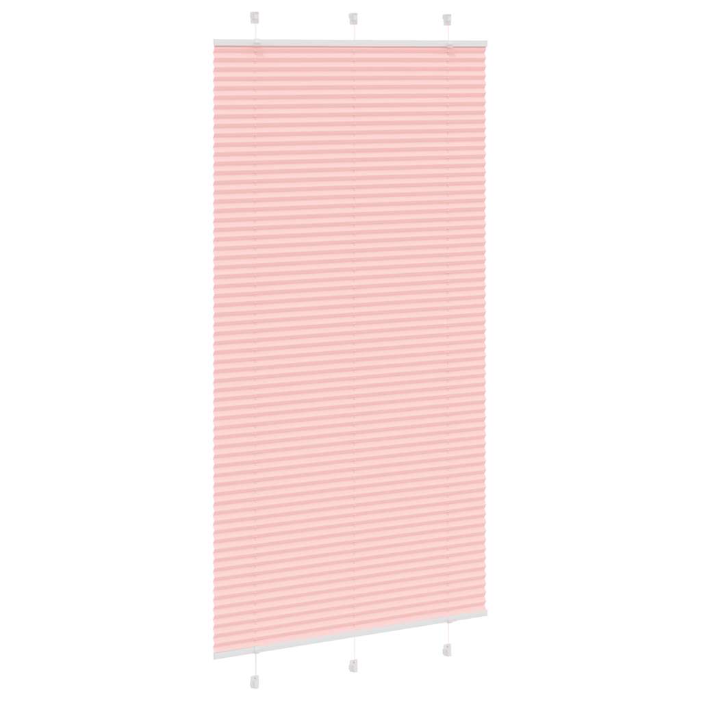 Plisségardin Lyserød 110x200 cm Stofbredde 109,4 cm Polyester