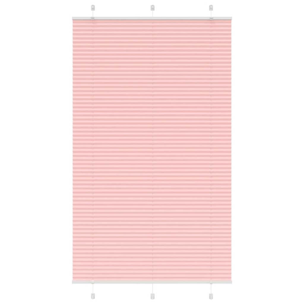 Plisségardin Lyserød 115x200 cm Stofbredde 114,4 cm Polyester