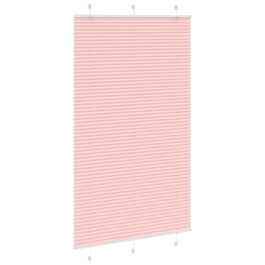 Plisségardin Lyserød 115x200 cm Stofbredde 114,4 cm Polyester