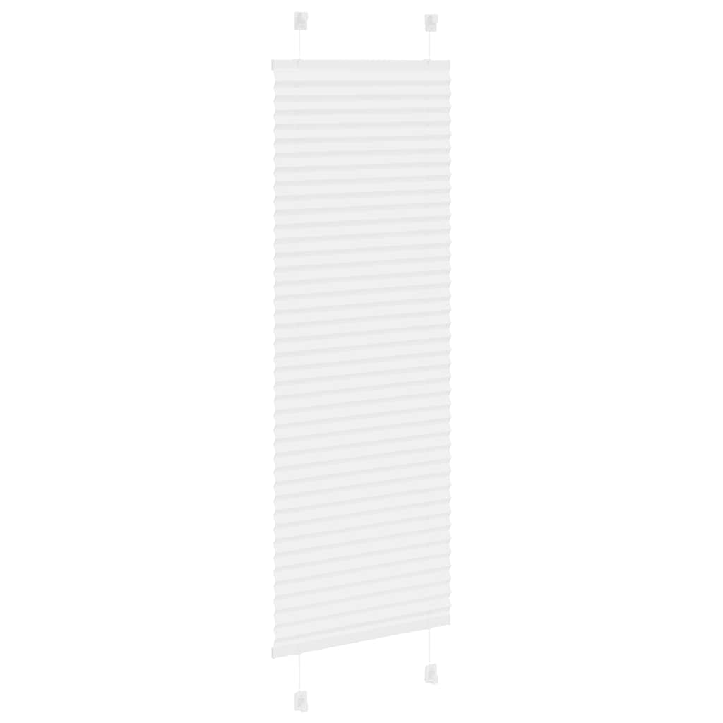 Plisségardin Hvid 45x100 cm Stofbredde 44,4 cm Polyester