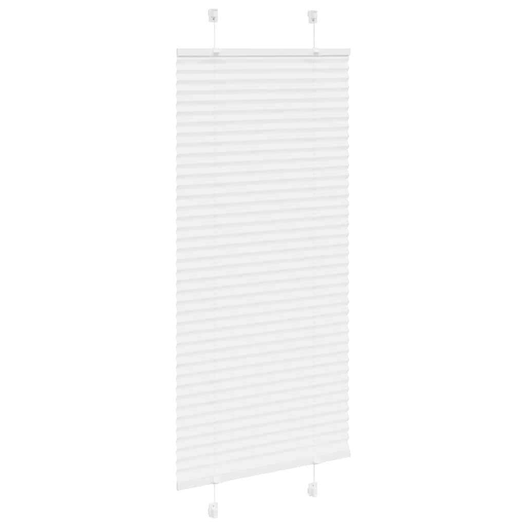 Plisségardin Hvid 60x100 cm Stofbredde 59,4 cm Polyester