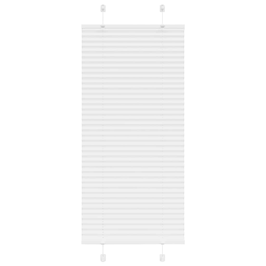 Plisségardin Hvid 65x100 cm Stofbredde 64,4 cm Polyester