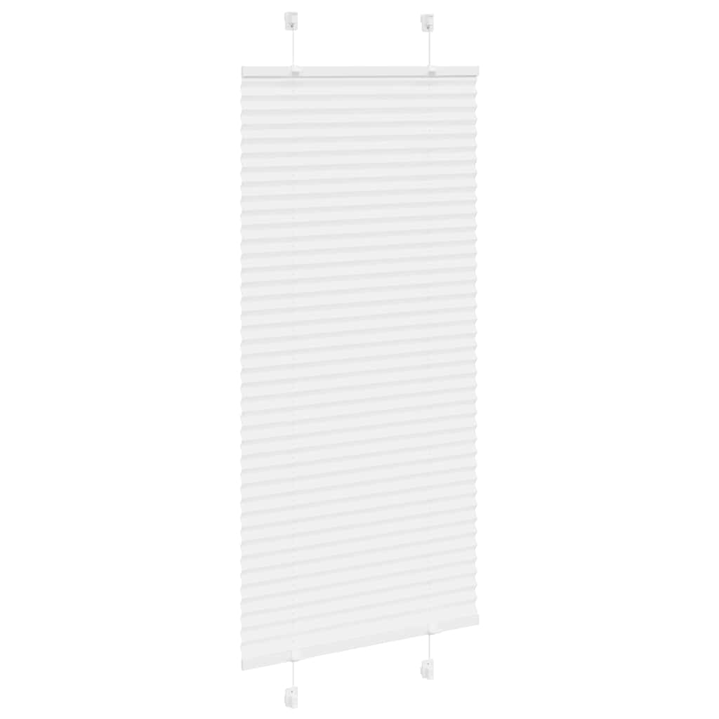 Plisségardin Hvid 65x100 cm Stofbredde 64,4 cm Polyester