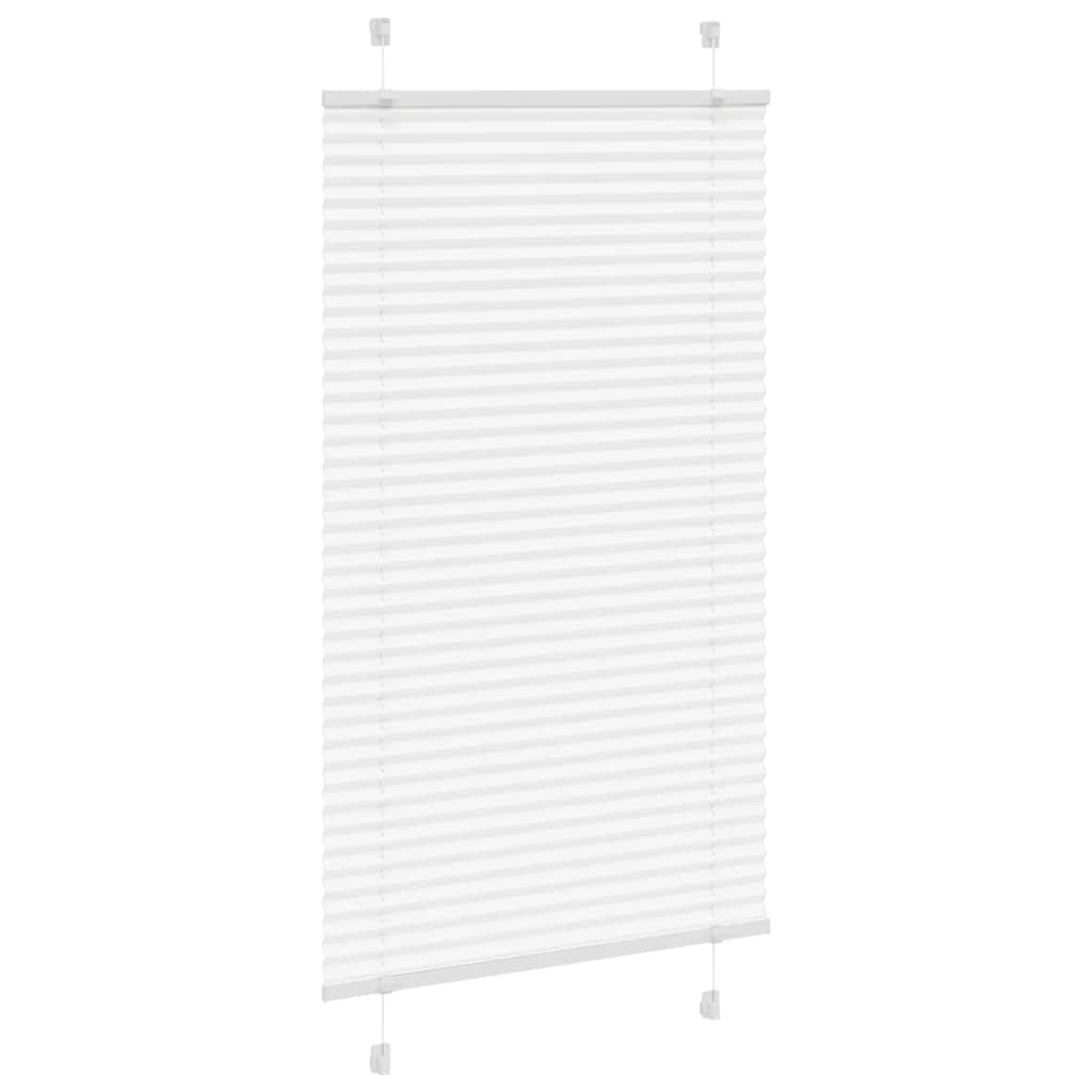 Plisségardin Hvid 75x100 cm Stofbredde 74,4 cm Polyester