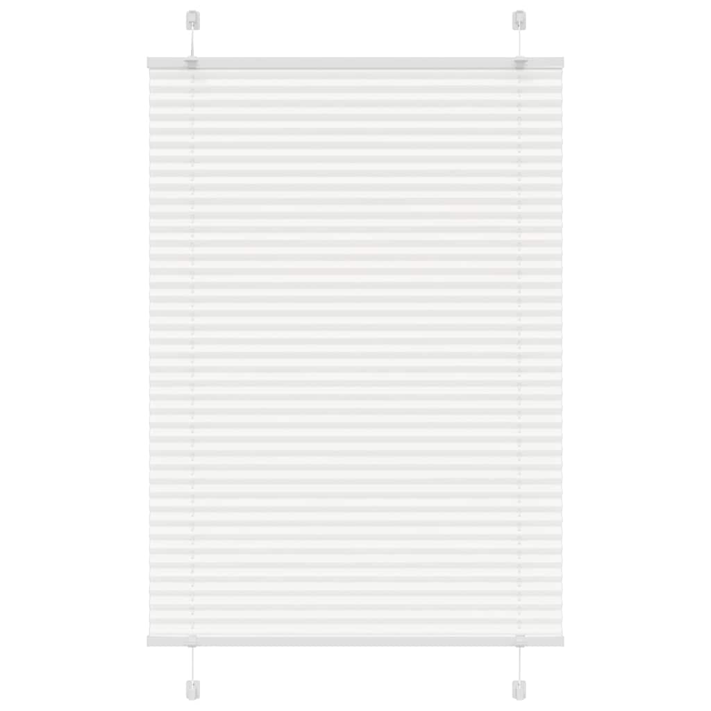 Plisségardin Hvid 85x100 cm Stofbredde 84,4 cm Polyester