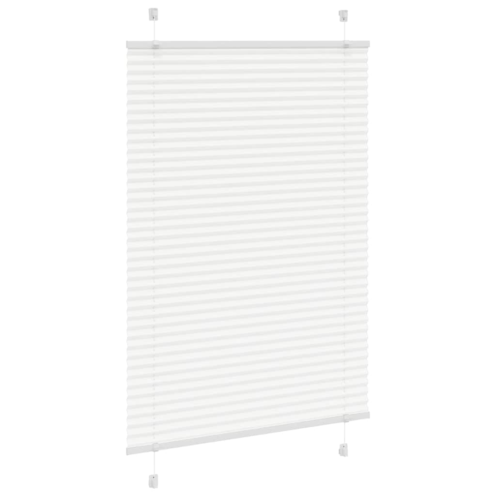 Plisségardin Hvid 85x100 cm Stofbredde 84,4 cm Polyester