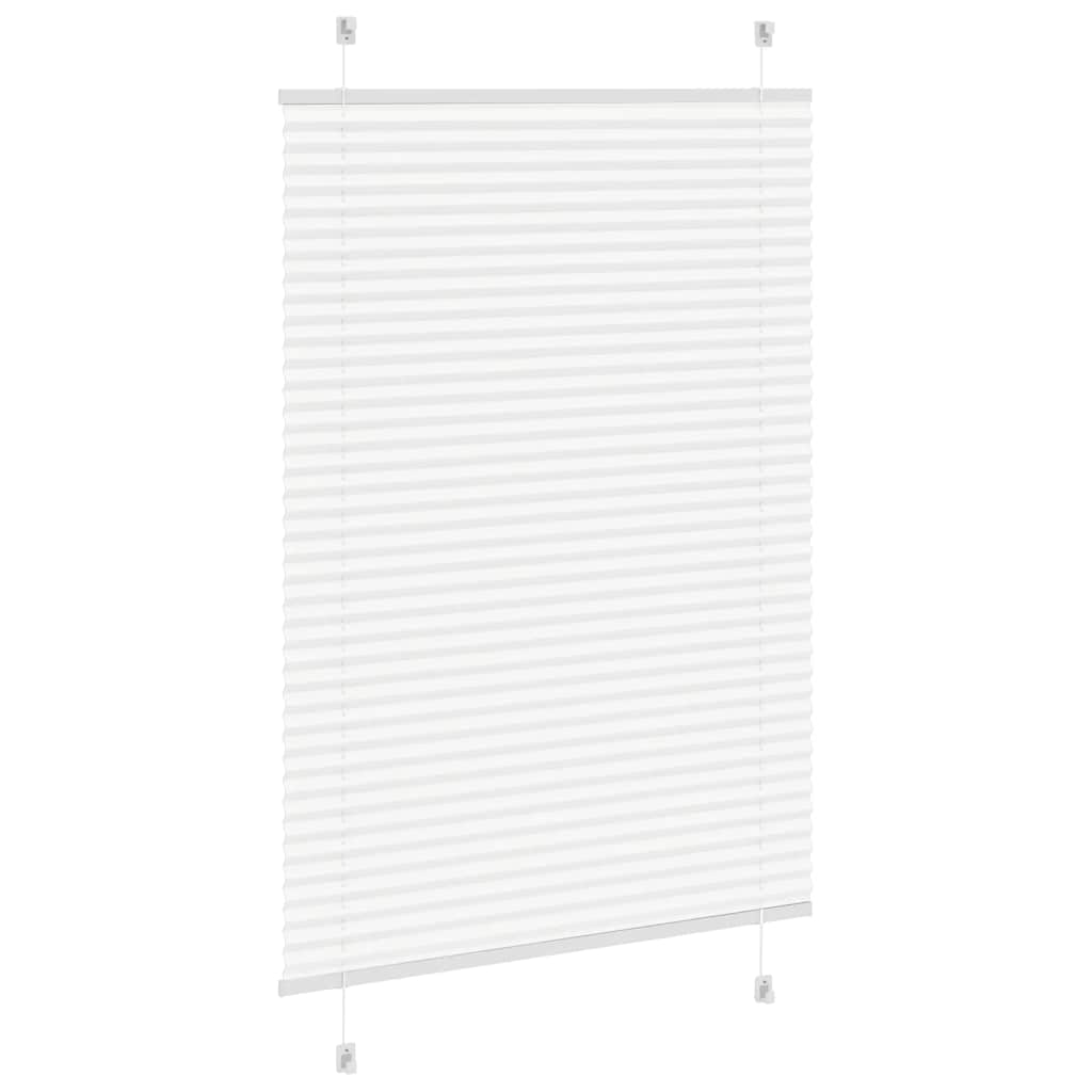 Plisségardin Hvid 85x100 cm Stofbredde 84,4 cm Polyester