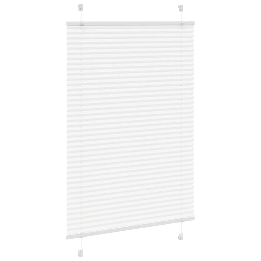 Plisségardin Hvid 90x100 cm Stofbredde 89,4 cm Polyester