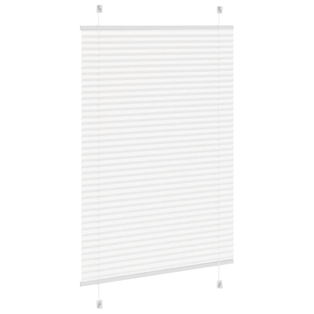 Plisségardin Hvid 95x100 cm Stofbredde 94,4 cm Polyester