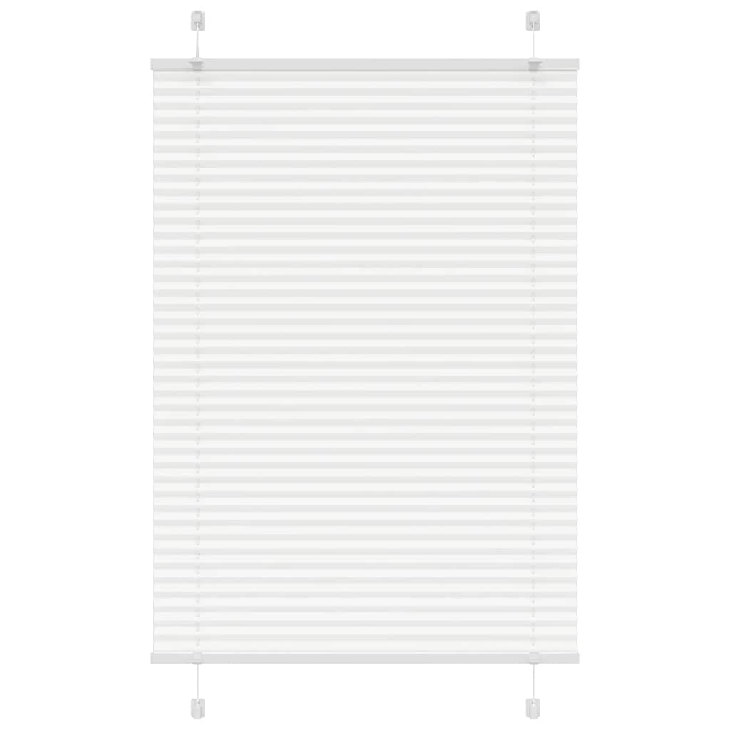 Plisségardin Hvid 100x100 cm Stofbredde 99,4 cm Polyester