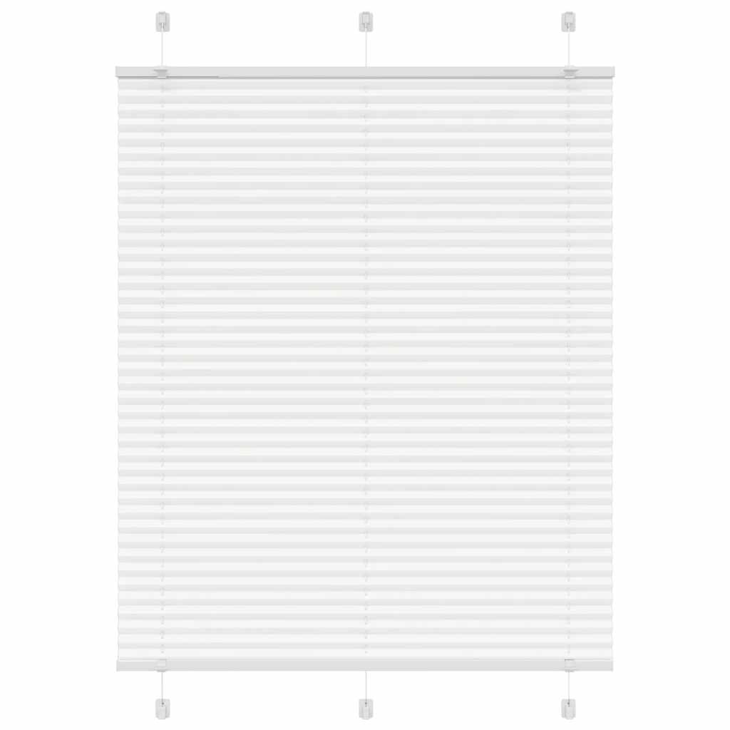 Plisségardin Hvid 105x100 cm Stofbredde 104,4 cm Polyester