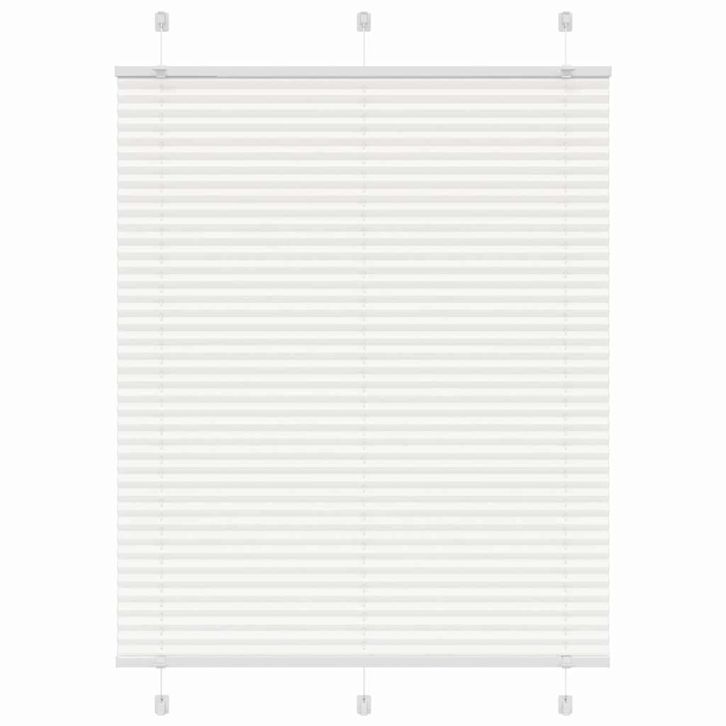 Plisségardin Hvid 110x100 cm Stofbredde 109,4 cm Polyester