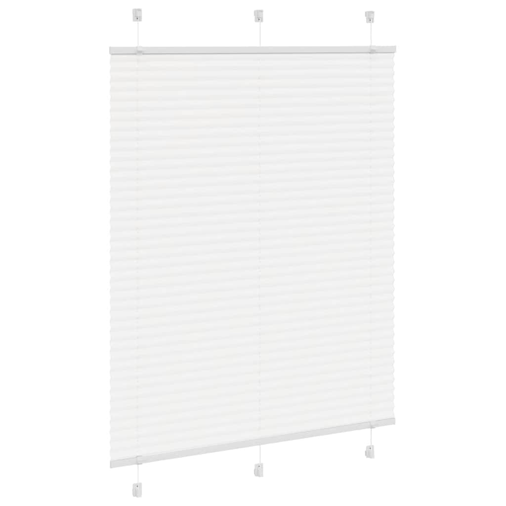 Plisségardin Hvid 110x100 cm Stofbredde 109,4 cm Polyester
